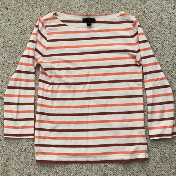 J. Crew Tops - J. Crew striped long sleeve boatneck t-shirt